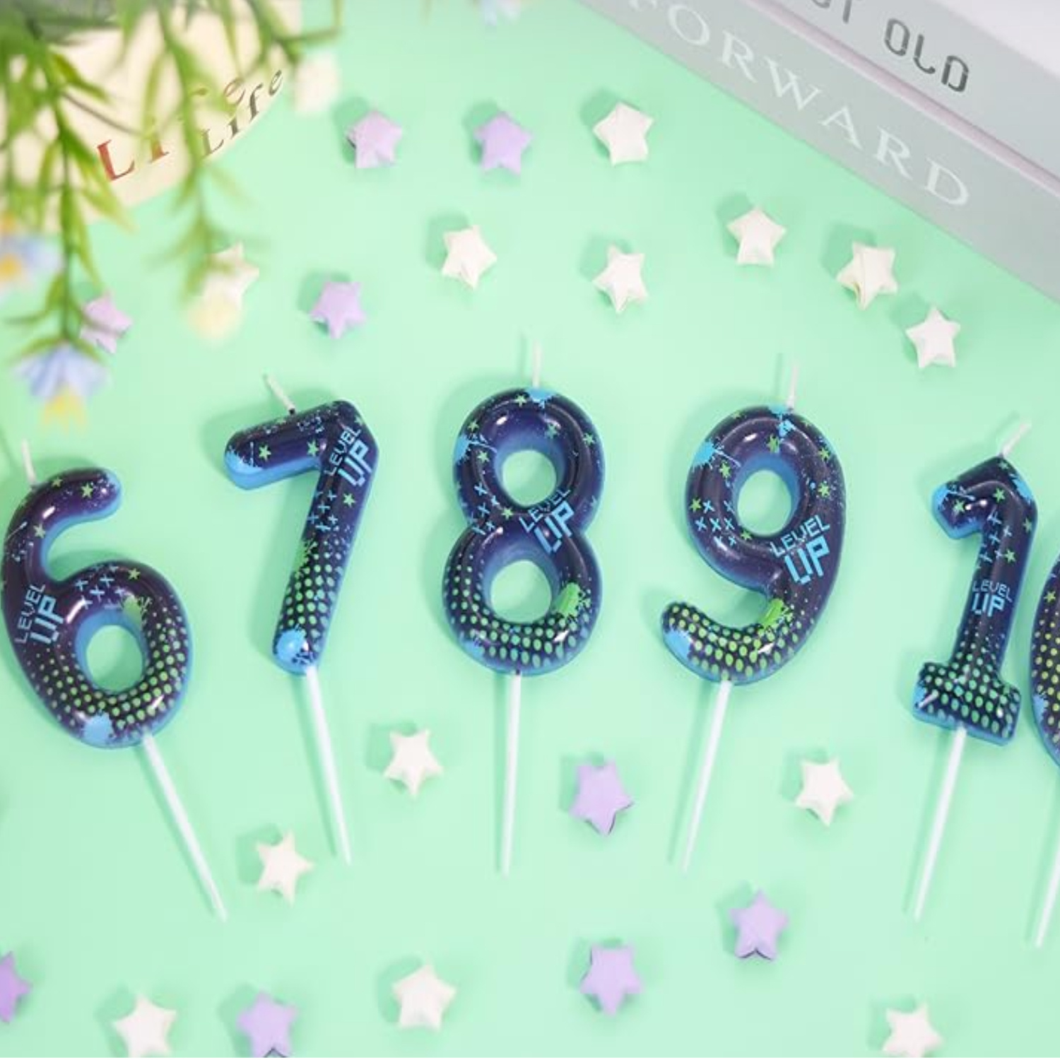 Candle Supplies Usa - Candeline di compleanno blu Game Boy