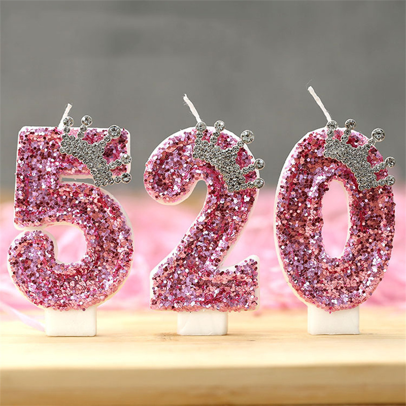 Candle Surprise - Numero rosa candela di compleanno ragazza