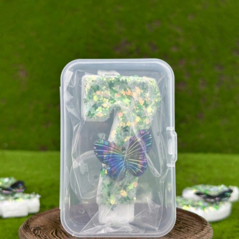 1Pc Verde Paillettes Numero 0- - Candle Supplies Usa recensione e prezzo